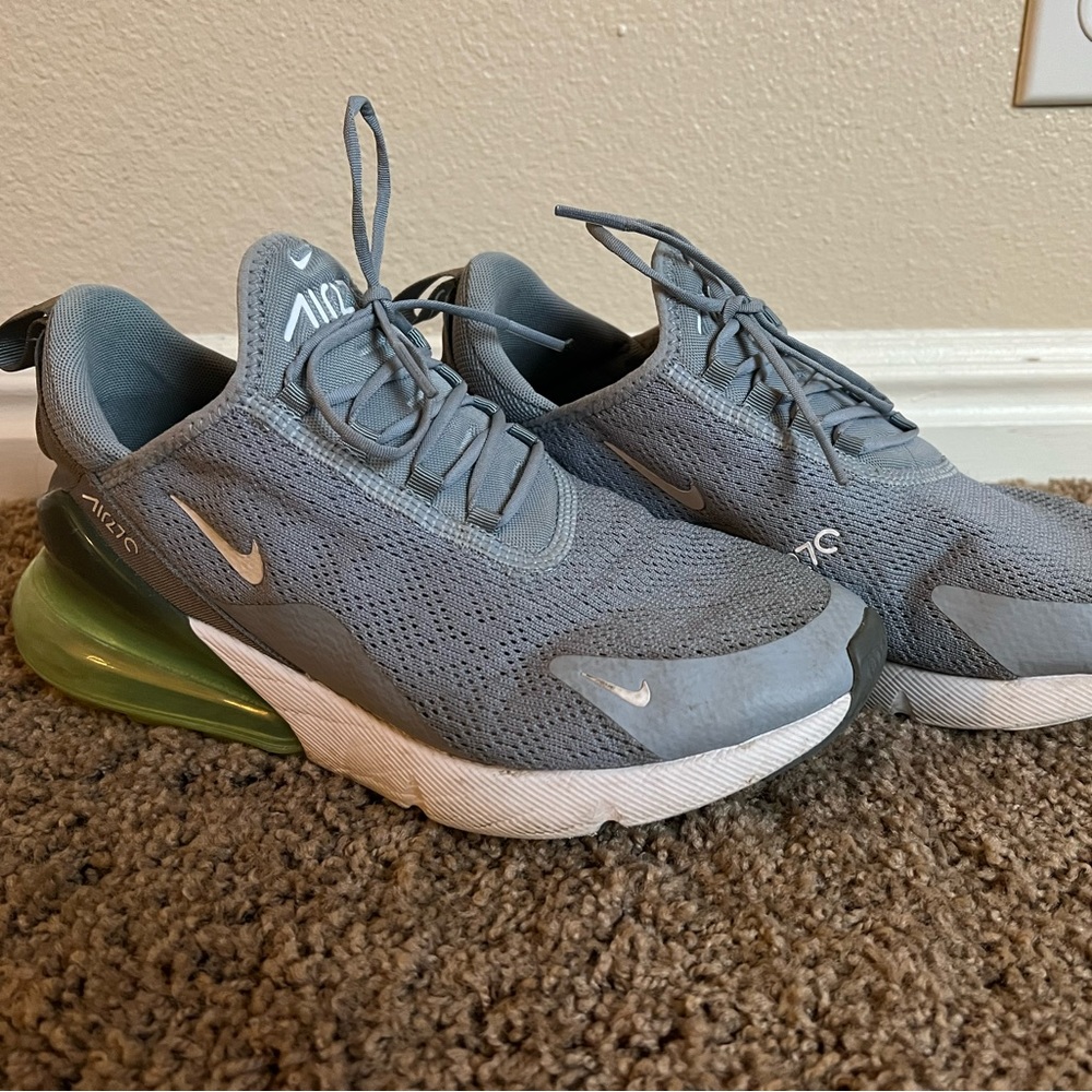 Womens Nike Air Max 270 gray/green. Worn a handful of times, excellent condition